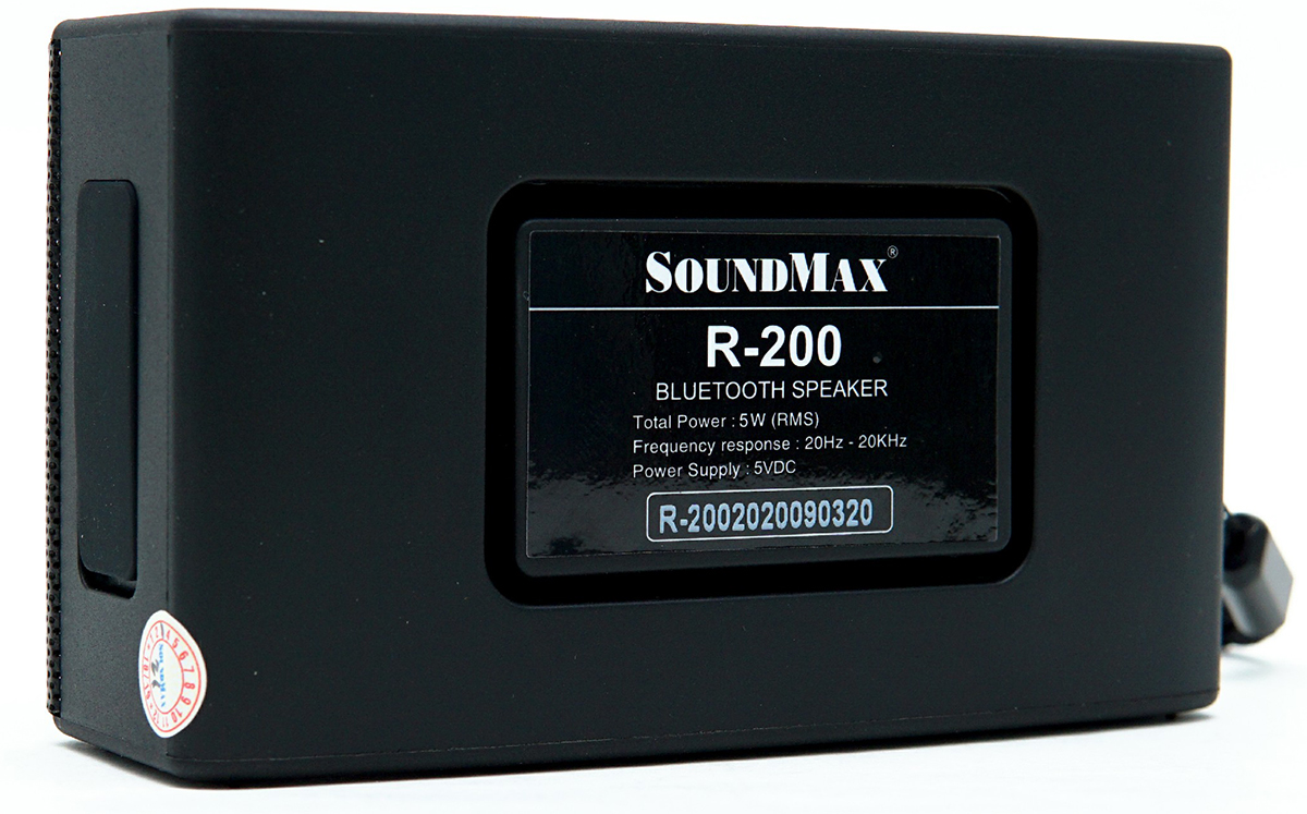 mặt sau của loa Blutooth mini Soundmax R-200