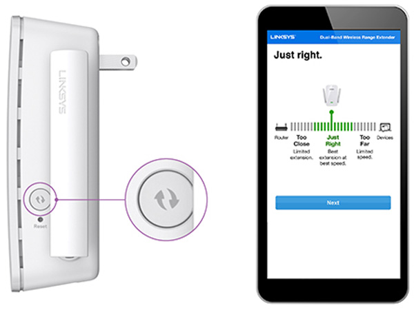 Bộ thu phát wifi Linksys RE6400 giúp bạn xác định vị trí lắp đặt tốt nhất