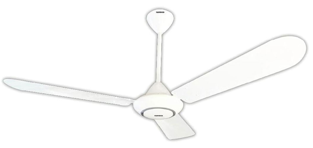 Quạt trần Nanoco NCF5631‑W sở hữu thiết kế theo phong cách tối giản, đẹp mắt