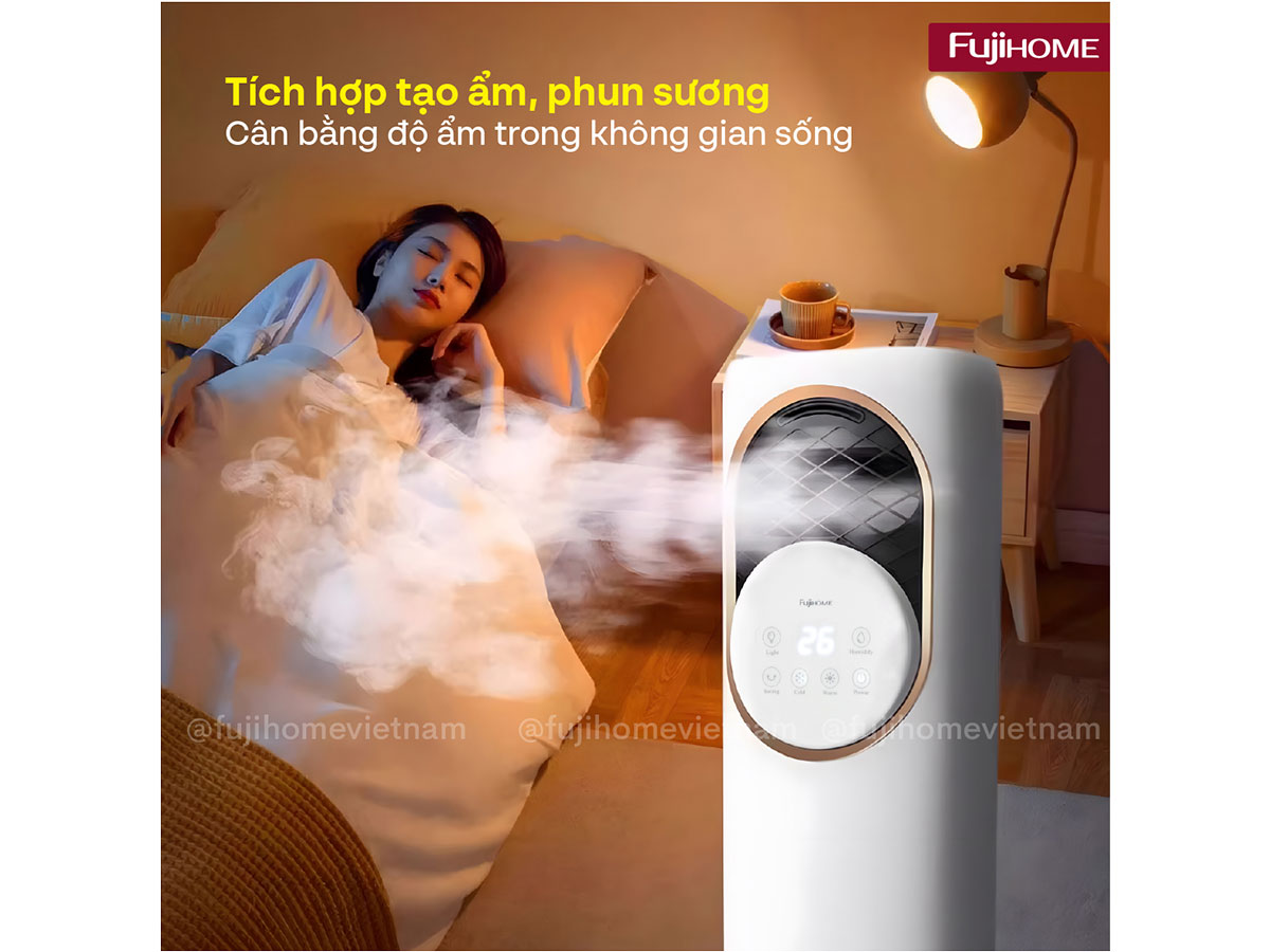 Quạt làm mát có tạo ẩm, phun sương