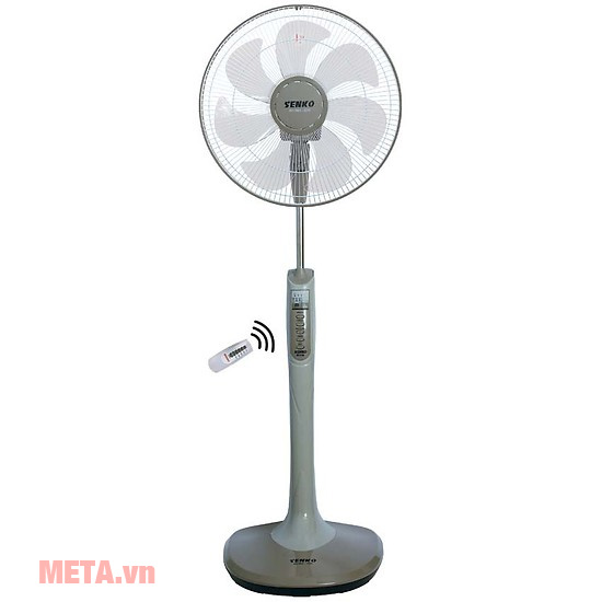 Quạt đứng Senko có điều khiển từ xa DR1608 màu kem nâu