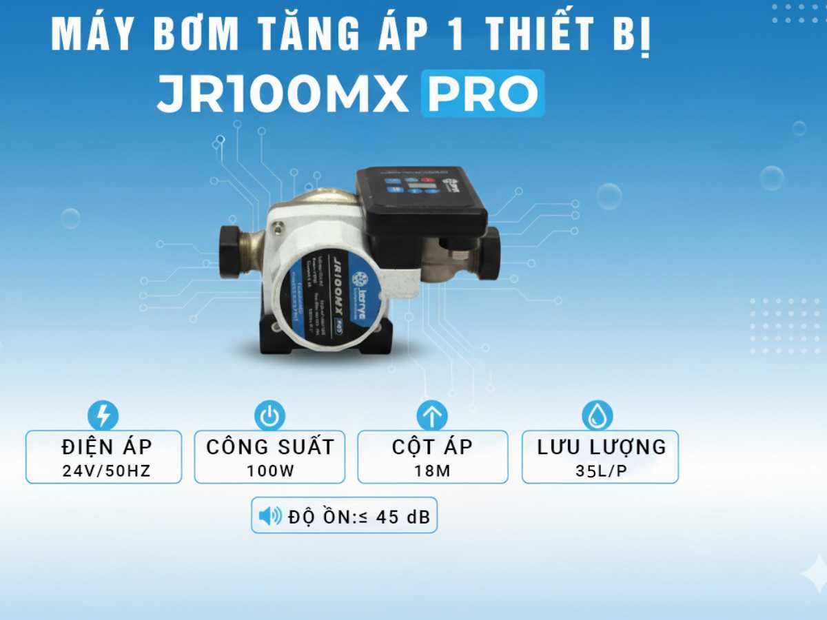 Máy bơm nước có cột áp tối đa 18m
