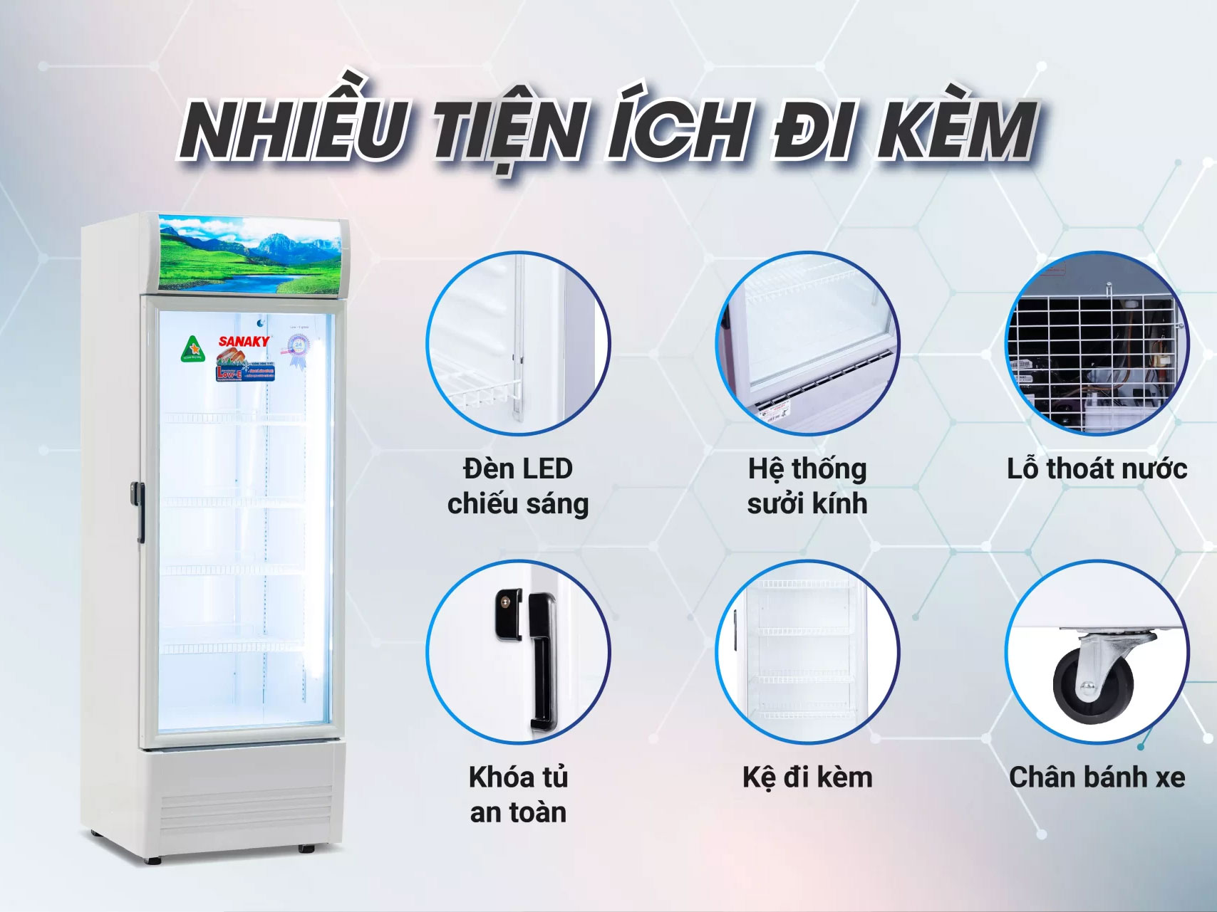 Tủ mát có đèn Led
