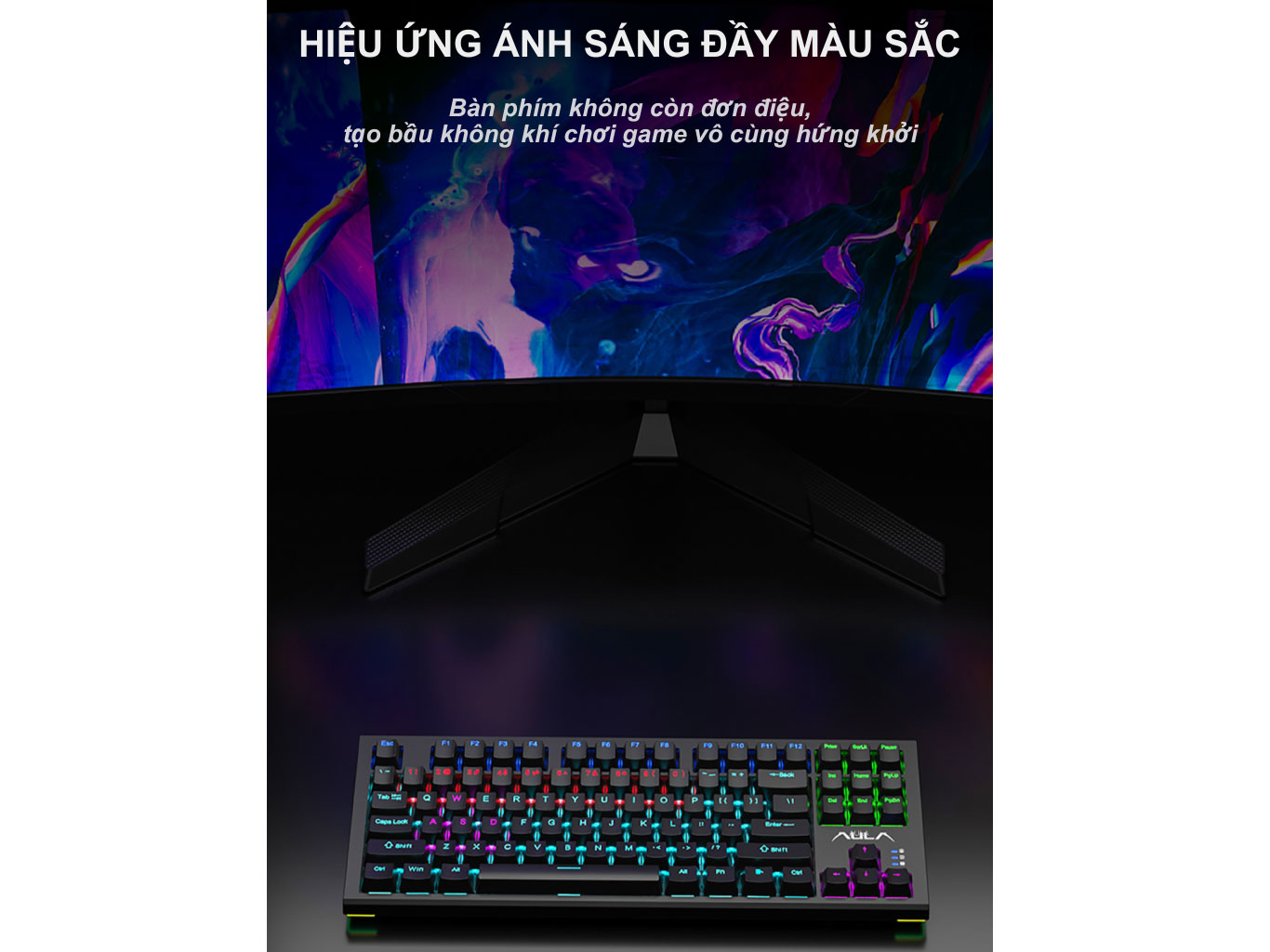 Bàn phím cơ có đèn nhiều màu sắc