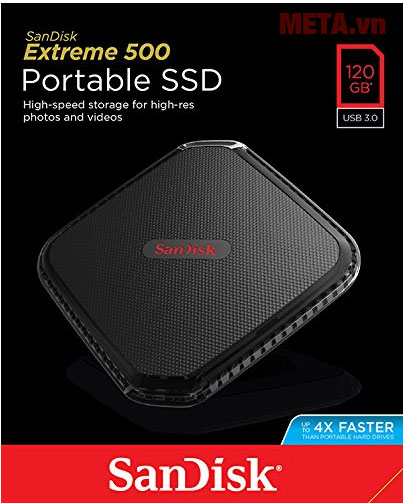 Ổ cứng di động 120GB SSD Sandisk Extreme 500 Portable SDSSDEXT-120G-G25 thiết kế bền bỉ