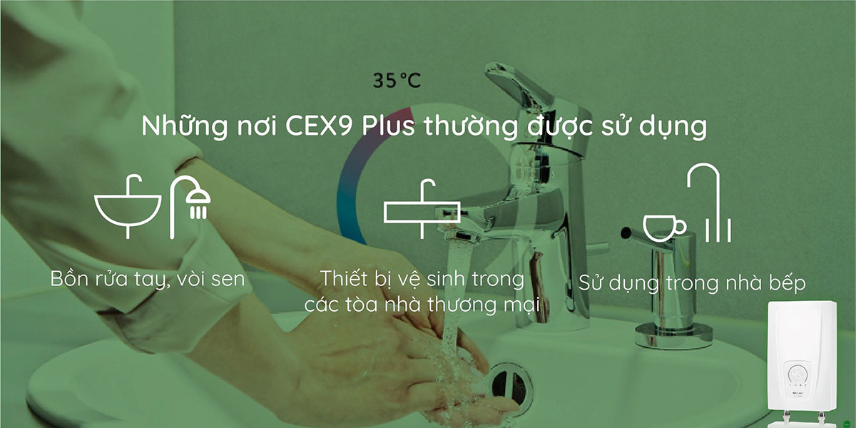 Bình nước nóng trực tiếp dùng cho gia đình, nhà hàng, khách sạn