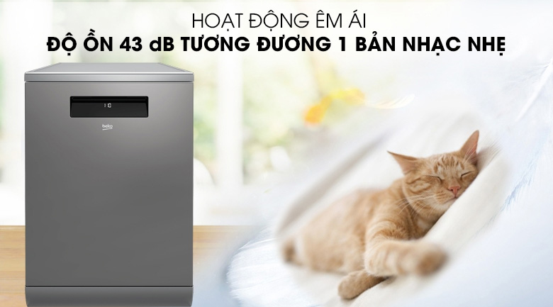Máy rửa bát Beko DEN48520X hoạt động êm ái, ổn định