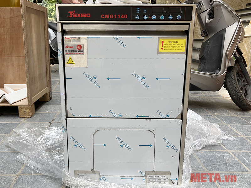 Hình ảnh thực tế Máy rửa ly cốc công nghiệp Texgio CMG1140