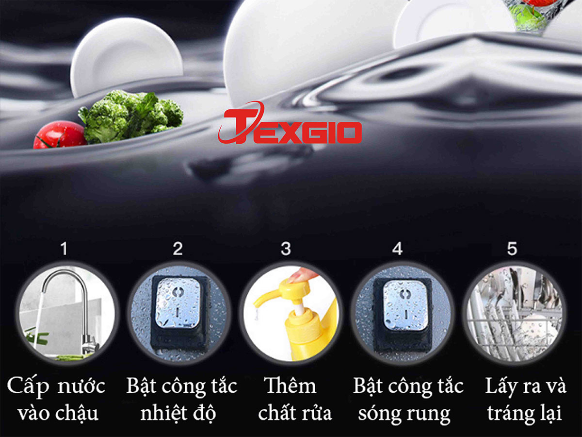 Máy rửa chén sử dụng đơn giản