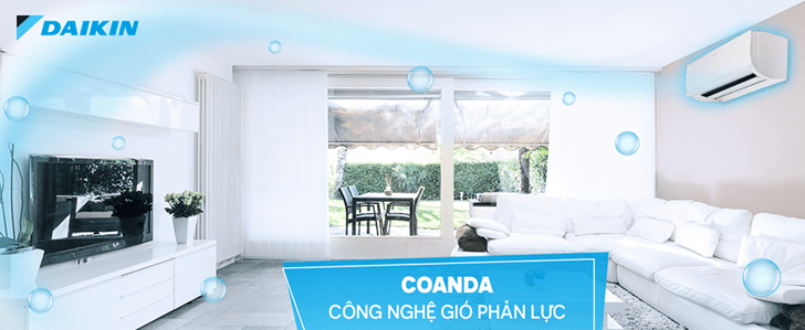Luồng gió Coanda làm mát đồng đều, tránh thổi thẳng vào người dùng