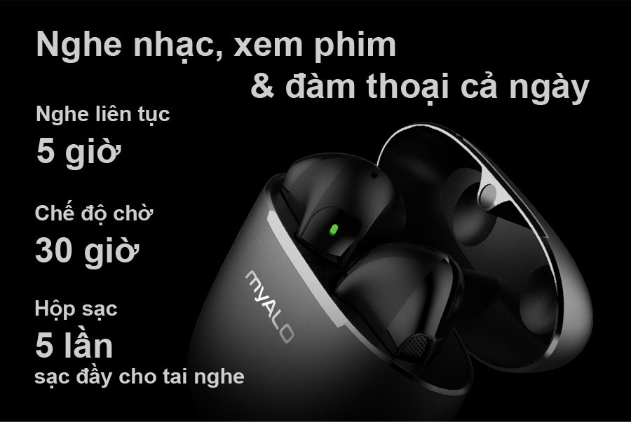 Tai nghe nhạc liên tục 5 giờ