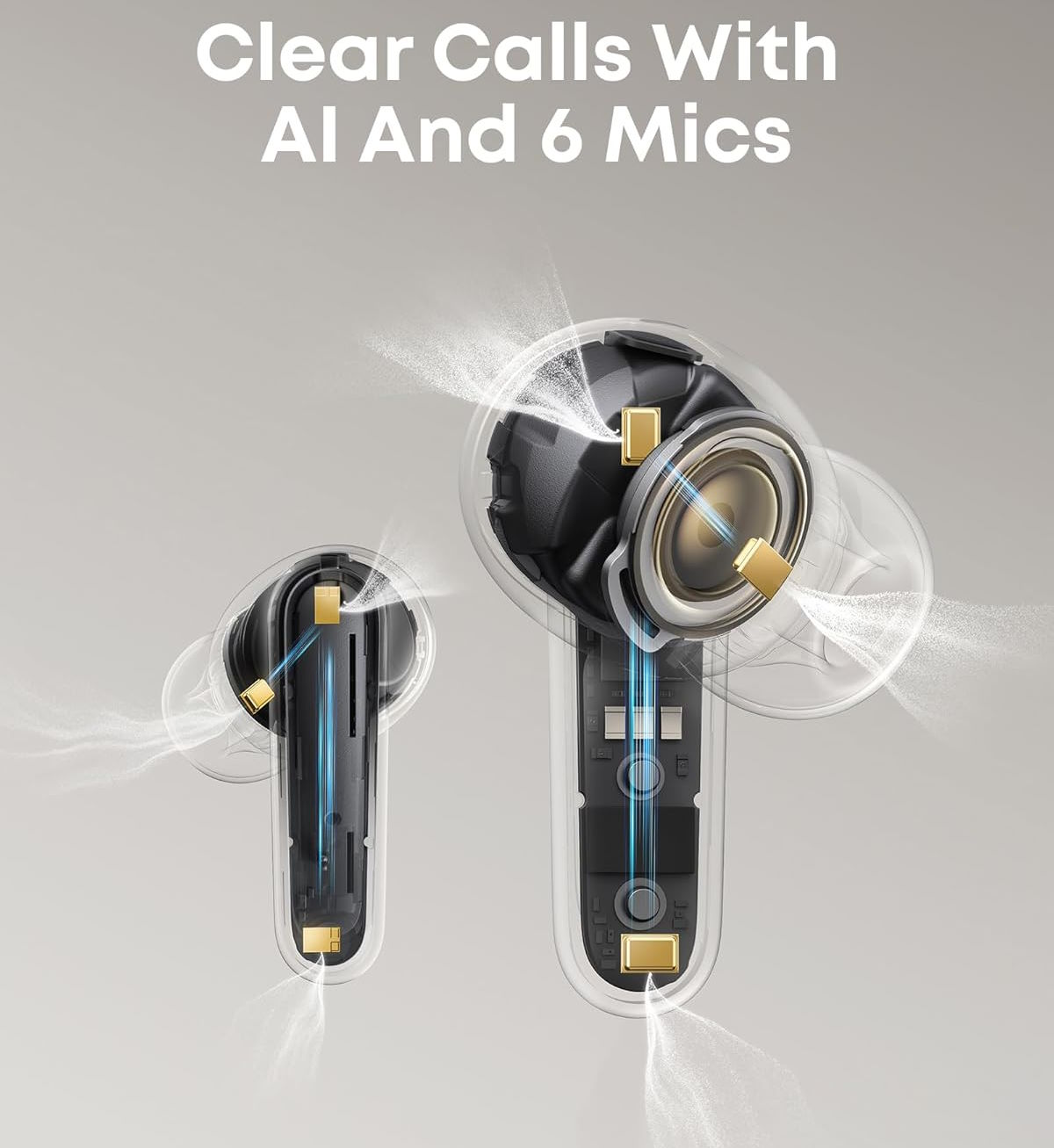 Đàm thoại rõ nét với 6 micro AI tiên tiến