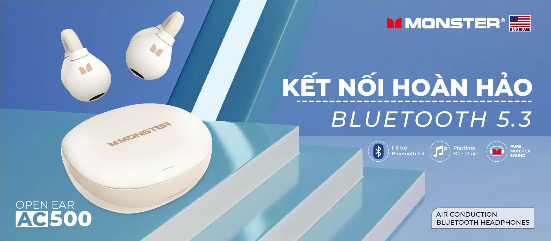 Tai nghe Monster kết nối bluetooth 5.3